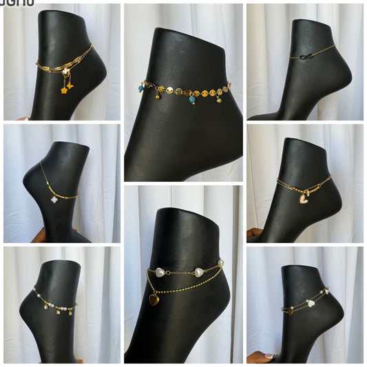 Non tarnish anklets/leg chains